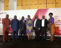 President of STN Ghana, Yaa Linda Ampah with Conference Speakers