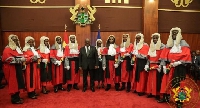 President Akufo-Addo with some judges