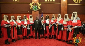 President Akufo-Addo with some judges