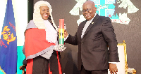 Chief Justice, Gertrude Torkornoo [L] and President Akufo-Addo