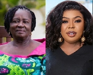 Prof. Naana Jane Opoku-Agyemang (left) and Afia Schwarzenegger (right)