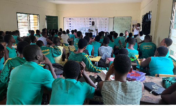 Students are seen seated