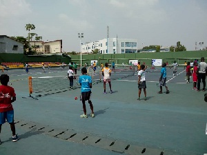 The tennis players competing against each other at the one-day event