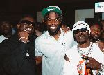Bizzle celebrates as Sarkodie, Shatta Wale join Kweku Smoke on stage