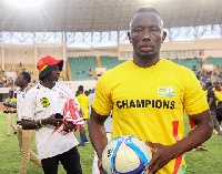 Saddick Adams won the MTN FA Cup for Kotoko after netting 3 goals against Hearts of Oak