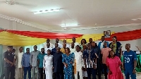 A group picture of the minister and stakeholders who were present at the ceremony