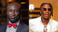 KOKA (L) threatens to dump equipment in Korle Lagoon if Stonebwoy’s (R) songs play at NPP events