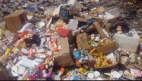 Large quantities of the expired products were destroyed at the central landfill site in Koforidua