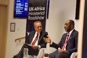 Energy Minister, Dr Matthew Opoku Prempeh speaking during UK-Africa Industrial Decarbonization road