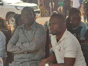 MP Emmanuel Kwesi Bedzrah (left) during his interaction with constituents