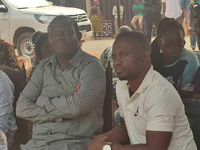 MP Emmanuel Kwesi Bedzrah (left) during his interaction with constituents