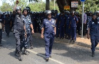 IGP, John Kudalor with other Police officers