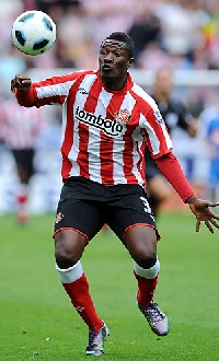Asamoah Gyan scored 10 goals for Sunderland in his debut season
