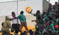 Some students of Prempeh College have been seen engaging in a fistfight