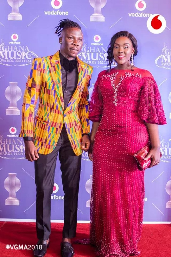 Stonebwoy with wife Dr. Louisa Ansong