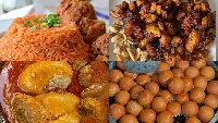 Variety of Ghanaian local foods