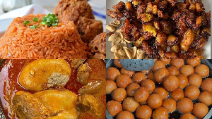 Variety of Ghanaian local foods