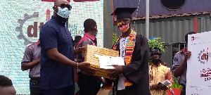 Some graduate receiving an award