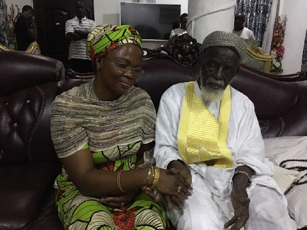 Emma Akyea-Boakye of Zoomlion Ghana Limited with Sheikh Usumanu Nuhu Sharabutu, National Chief Imam