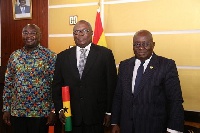 President Akufo-Addo (r), Martin Amidu (m) and Veep, Mahamudu Bawumia