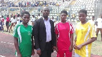 Emmanuel Olla Williams with some athletes at a recent sports event