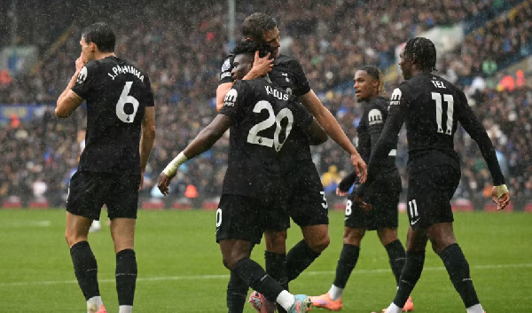 Kudus Mohammed scores in Tottenham's win over Leeds United