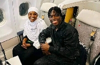 Alidu Seidu and his mother enroute to France