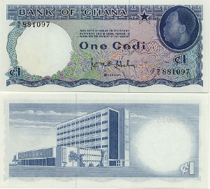 The first one cedi note released in 1965