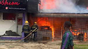 A picture of  the school burning