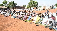 Muslims in Tamale at the prayer grounds