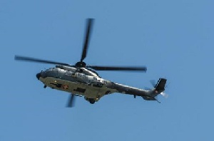 A photo of a helicopter