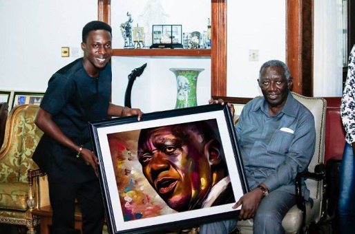 Master of a digital art, Danny Arthurz (L) and former president JA Kuffour (R)