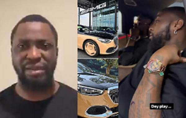 Cameroonian pastor and Davido with his Maybach