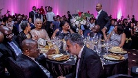 President Nana Akufo-Addo at a gala dinner with First Lady Rebecca Akufo-Addo