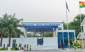 Frontage of police headquarters in Accra