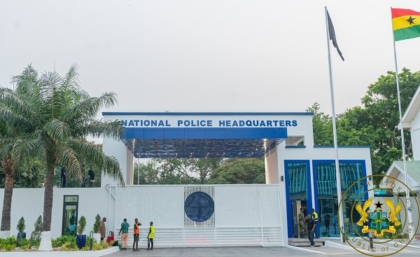 Frontage of police headquarters in Accra