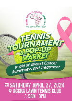 The tournament will be held at the Accra Lawn Tennis Club in Accra