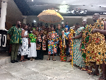 Kamina Johnson Smith paid a royal homecoming visit to the Okuapehene’s Palace at Akropong Akuapem