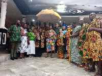 Kamina Johnson Smith paid a royal homecoming visit to the Okuapehene’s Palace at Akropong Akuapem