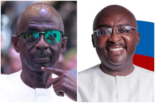 Asiedu Nketiah (L) has stated that he can never consider Dr Bawumia (R) as an enemy