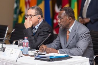 K.Y. Amoako, President, ACET (R) and Mohamed Boussaid, Minister of Economy and Finance,Morocco (L)