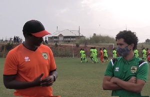 Coach Maxwell Konadu with Fabio Gama