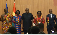 President John Dramani Mahama (middle) with the newly appointed ambassadors