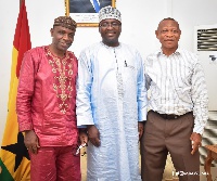 Vice President Mahamudu Bawumia with the two Former Ghanaian internationals