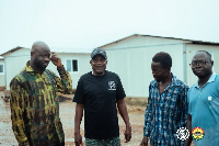 Some of the displaced persons speaking with the Asafo-Adjei led team