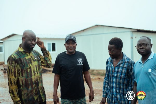 Some of the displaced persons speaking with the Asafo-Adjei led team