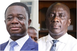 Court accuses Dr Stephen Opuni (L) of using FDA office to harm Samuel Amo Tobbin's business Court accuses Dr Stephen Opuni (L) of using FDA office to harm Samuel Amo Tobbin's business