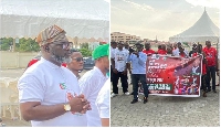 A collage of Ambassador Oloye Fatuyi at the event ground