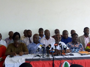 Prof. Kwesi Botchwey with members of the NDC Election Review Committee
