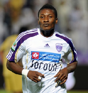 Ghana striker, Asamoah Gyan